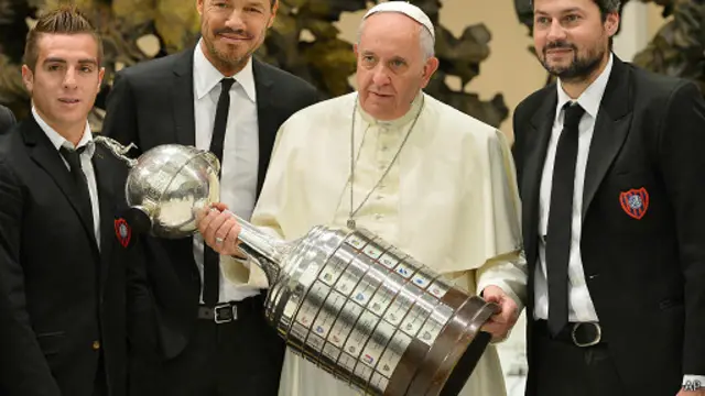 أعرب البابا عن سعادته بالفوز بكأس ليبرتادوريس