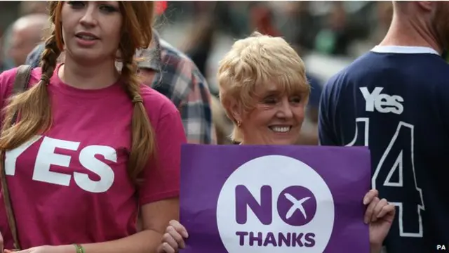 You Gov进行的民意调查显示，反对独立的阵营以52%比48%领先。前两次调查显示赞成和反对独立的投票已经不相上下。