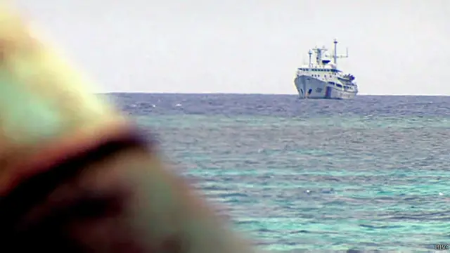 Navio chinês / Crédito.: BBC