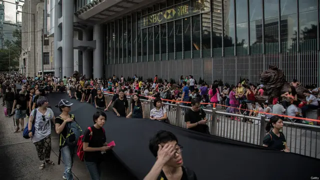 हांगकांग में मताधिकार के लिए प्रदर्शन