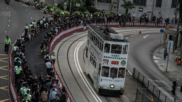 हांगकांग में मताधिकार के लिए प्रदर्शन