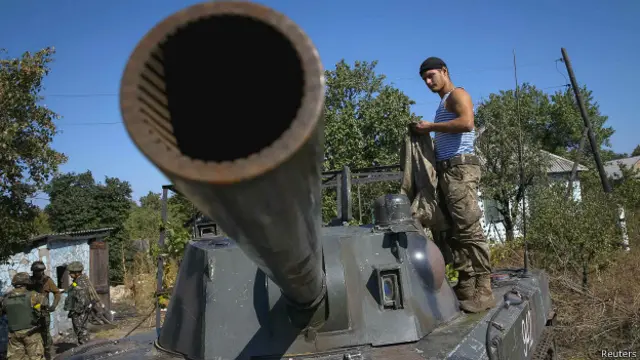 Украинские десантники в Ждановке 13 сентября 2014 года