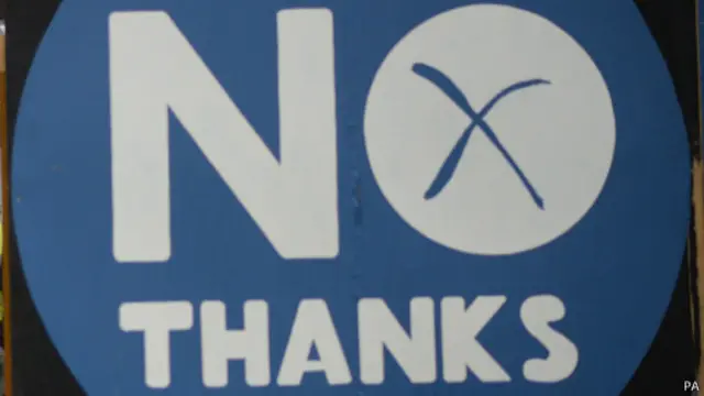 "Спасибо, нет!" - короткий лозунг сторонников единства Британии.