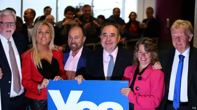 Алекс Салмонд в Эдинбурге с бизнесменами