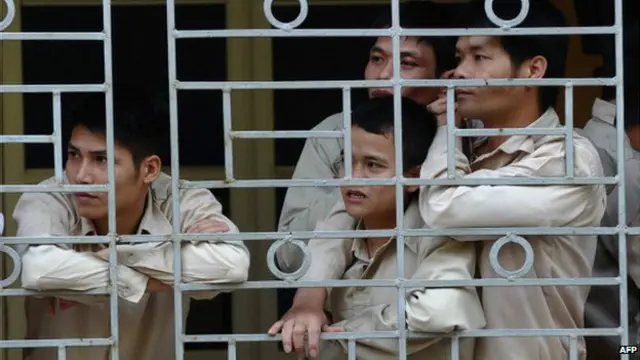 Dependentes em centro de reabilitação no Vietnã / Crédito: AFP