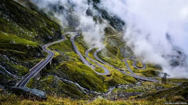 El camino Transfagarasan, Transilvania, Rumania