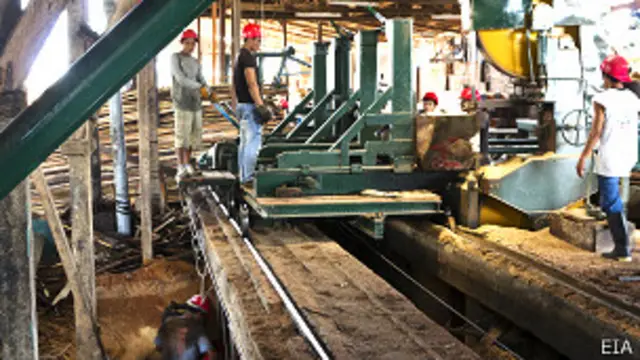 Aserradero en la Amazonía 