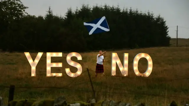 苏格兰举行是否独立的公民投票前夕最后的宣传攻势