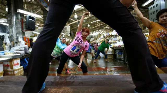 Senam bersama di Bangkok