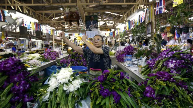 Pasar bunga di Bangkok