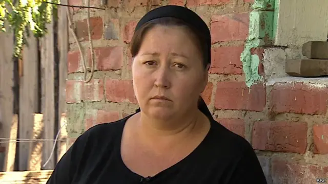 Оксана во время инетрвью Би-би-си