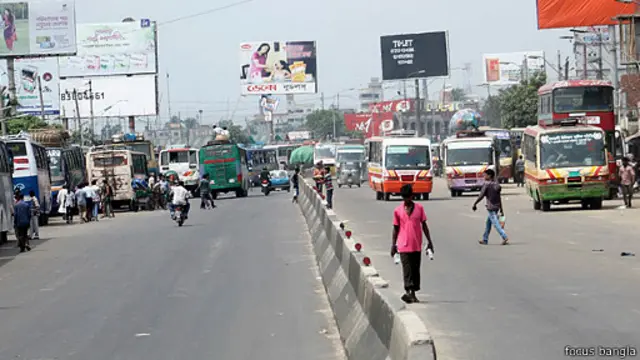 বৃহস্পতিবার জামায়াতের হরতালে ঢাকার একটি এলাকার চিত্র