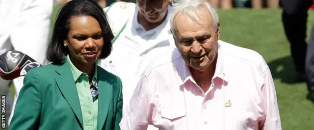 La exsecretaria de Estado de Estados Unidos, Condoleezza Rice, fue una de las dos primeras mujeres aceptadas por el Club Nacional de Golf de Augusta en 2012. La otra fue la filántropa Darla Moore.