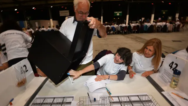 سکاٹ لینڈ میں 5579 پولنگ سٹیشنوں پر ووٹ ڈالے گئے اور پولنگ مقامی وقت کے مطابق رات دس بجے تک جاری رہی۔