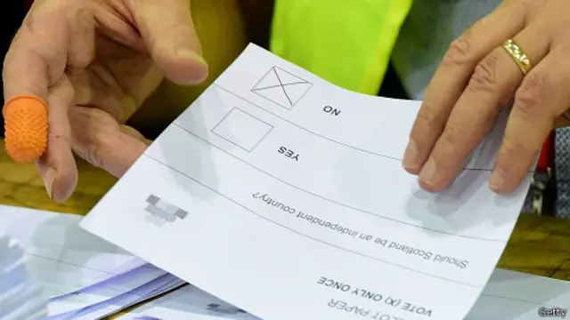 স্কটল্যান্ডে স্বাধীনতার প্রশ্নে বৃহস্পতিবার প্রায় চল্লিশ লাখ ভোটার ভোট দেয়