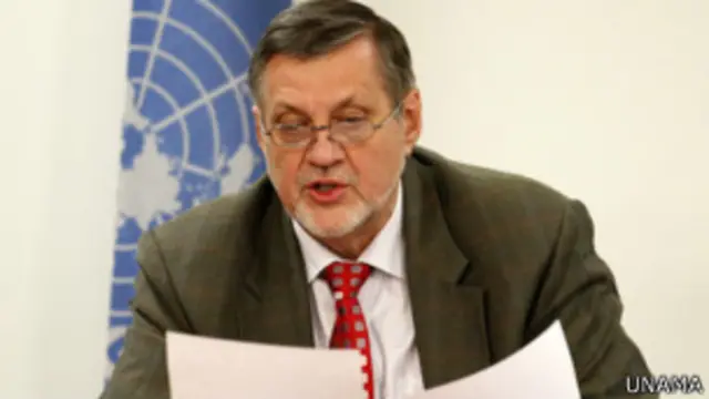 نماینده ویژه دبیرکل سازمان ملل متحد به شورای امنیت این سازمان گفته که اگر دو نامزد قبل از اعلام نتایج به توافقی نرسند، احتمال بروز جنگ داخلی وجود دارد