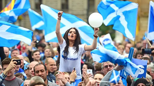 Jóvenes haciendo campaña en Escocia