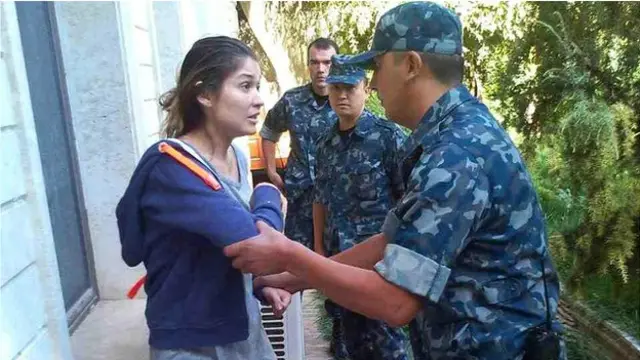 Гульнара Каримова и охранники