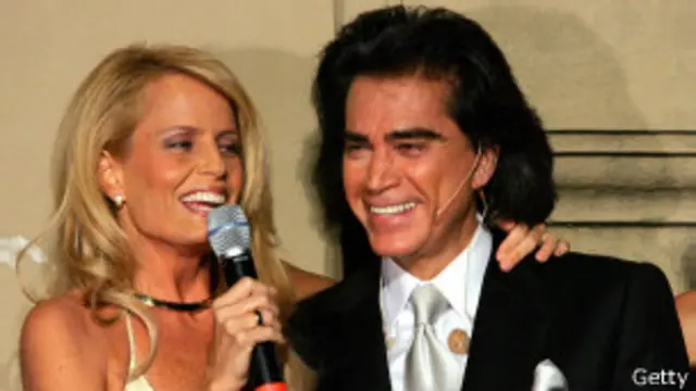 José Luis Rodríguez, "El Puma", y Cecilia Bolocco.