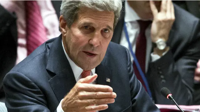 شدد كيري على أن التحالف ضد التنظيم المتشدد ليس عسكريا في طبيعته