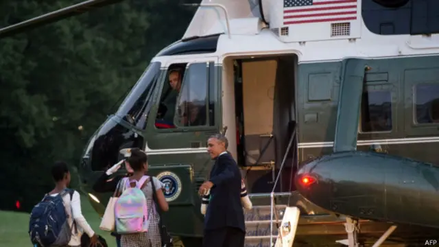 事件發生時，奧巴馬剛登上海軍陸戰隊一號直升機離開白宮