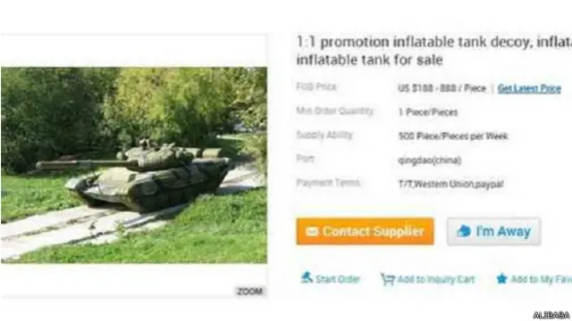 اس قسم کے ٹینک کی فراہمی بھی علی بابا کے یہاں سے ہو سکتی ہے