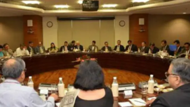 দিল্লীতে যৌথ পরামর্শমূলক কমিটির বৈঠকে বাংলাদেশ ও ভারতের কর্মকর্তারা। চিত্র সৌজন্য: ভারতীয় পররাষ্ট্র মন্ত্রনালয়।