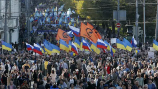 تظاهرات مسکو در مخالفت با جنگ اوکراین