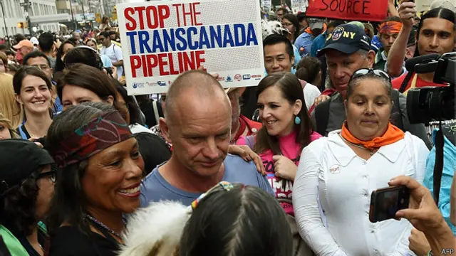 Sting en la marcha de Nueva York