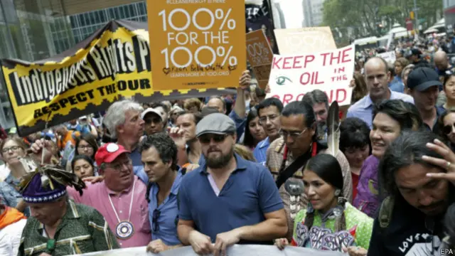 Leonardo DiCaprio e Mark Ruffalo em Nova York | Foto: EPA