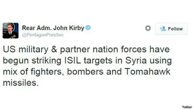 Porta-voz do Pentágono / Crédito: Twitter