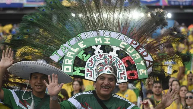 Un fan apoya a la selección mexicana en la Copa del Mundo 2014