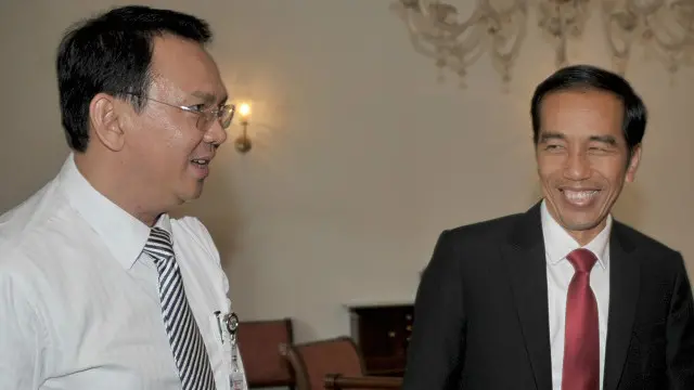 Gubernur DKI Jakarta Basuki Tjahaya Purnama dan Presiden Joko Widodo.