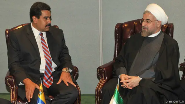 روحانی و نیکلاس مادورو، رئیس جمهوری ونزوئلا