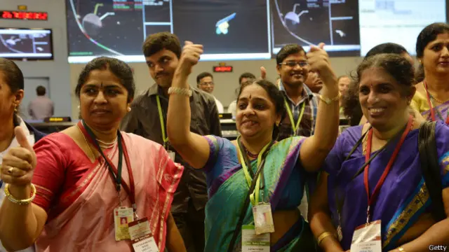 Сотрудники космического центра Индии