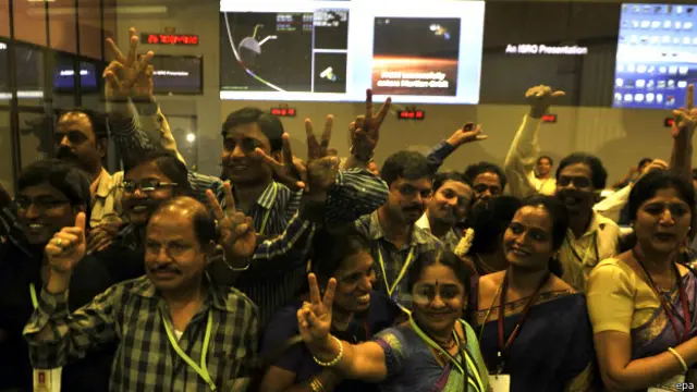 منگل يان تقریباً 300 دنوں کے سفر کے بعد 24 ستمبر کو صبح تقریباً آٹھ بجے مریخ کے مدار میں داخل ہو گيا