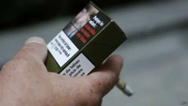 A man smokes in France