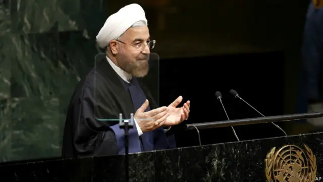 鲁哈尼周四（25日）在纽约联合国大会上发言时指出，解决这一危机的方法必须来自该地区内部。