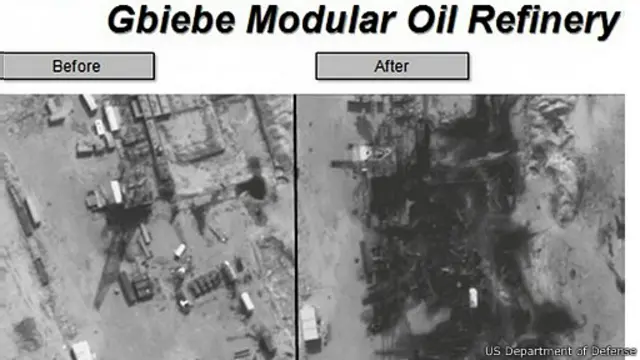 امریکی فوج کے مطابق ان چھوٹے پیمانے والی ریفائنريوں سے ’روزانہ تقریباً 300 سے 500 بیرل تک تیل کی پیداوار‘ ہوتی ہے