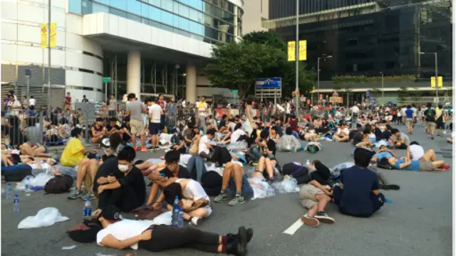 香港“占领中环”行动已经开始一段时间