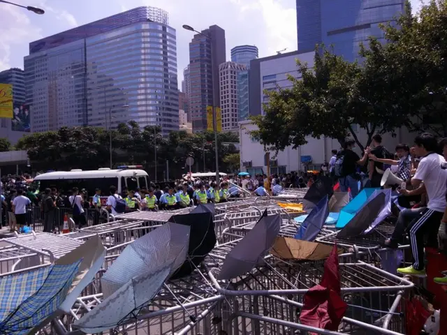 這是宣佈佔領中環後的第一個早上