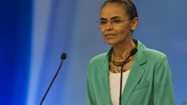 Marina Silva no debate da Record / Crédito: AFP