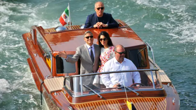 Джордж Клуни и Амаль Аламуддин в Венеции