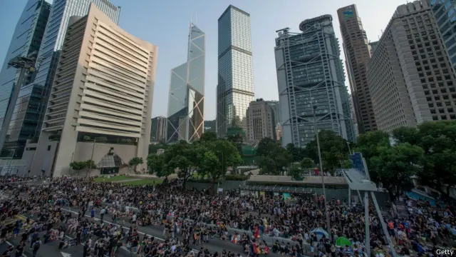 香港的大规模抗议示威仍在持续