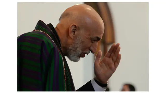 مخکني ولسمشر حامد کرزي د لوړې مراسمو کې خبرې وکړې او نوي ولسمشر ته یې د بریا هیله وښوده.