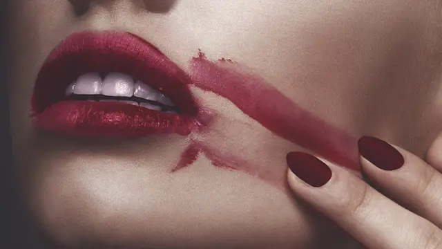 Labios rojos.