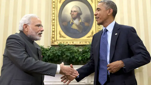 वाशिंगटन में मोदी के साथ ओबामा (फाइल फ़ोटो)