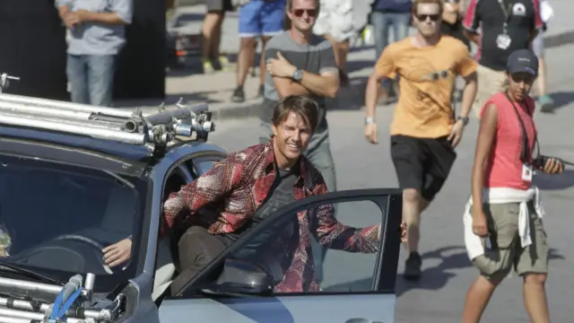 توم كروز في الرباط اثناء تصوير "المهمة المستحيلة 5"