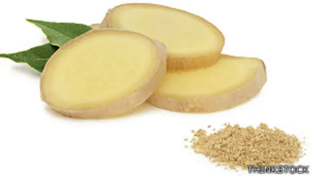 Jengibre en tajadas y polvo