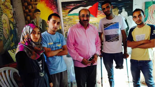 جهاد الغول في مرسمه 